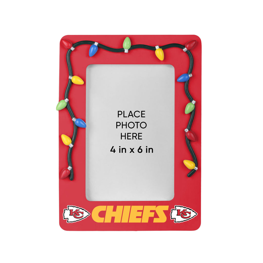 Kansas City Chiefs Picture Frame with Holiday Lights