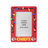 Kansas City Chiefs Picture Frame with Holiday Lights