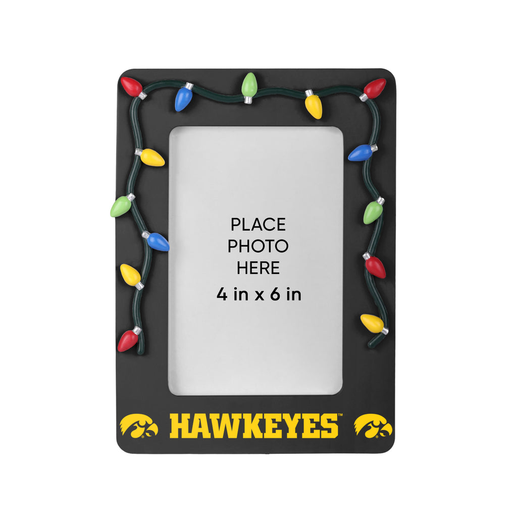 Iowa Hawkeyes Picture Frame with Holiday Lights