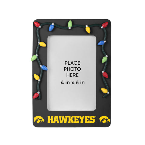 Iowa Hawkeyes Picture Frame with Holiday Lights