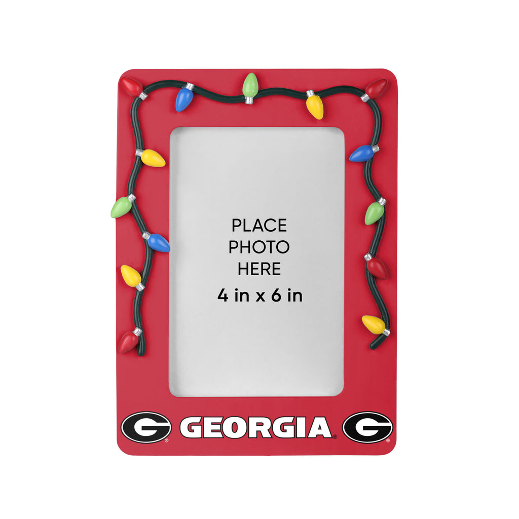 Georgia Bulldogs Picture Frame with Holiday Lights