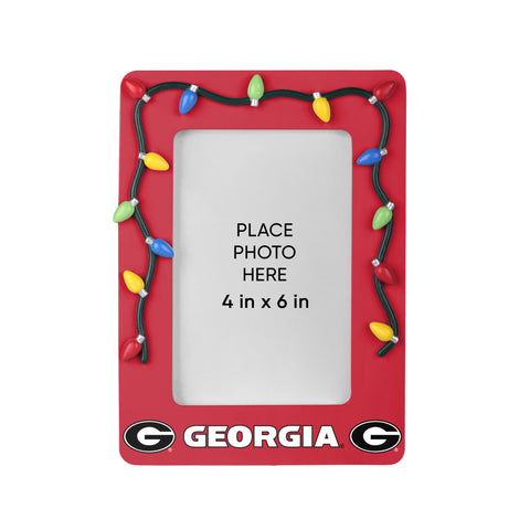 Georgia Bulldogs Picture Frame with Holiday Lights