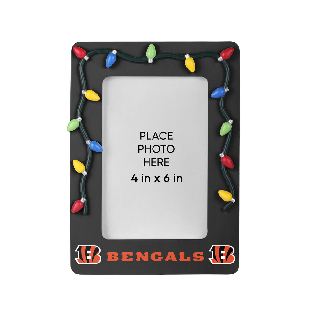 Cincinnati Bengals Picture Frame with Holiday Lights
