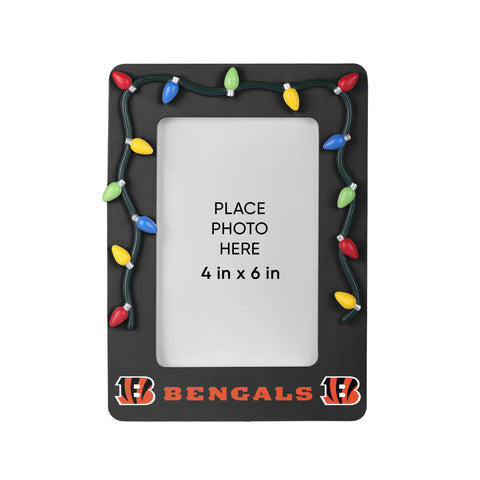 Cincinnati Bengals Picture Frame with Holiday Lights