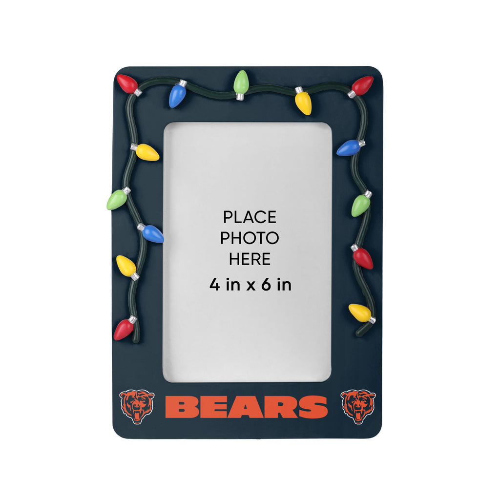 Chicago Bears Picture Frame with Holiday Lights