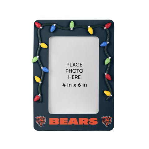 Chicago Bears Picture Frame with Holiday Lights