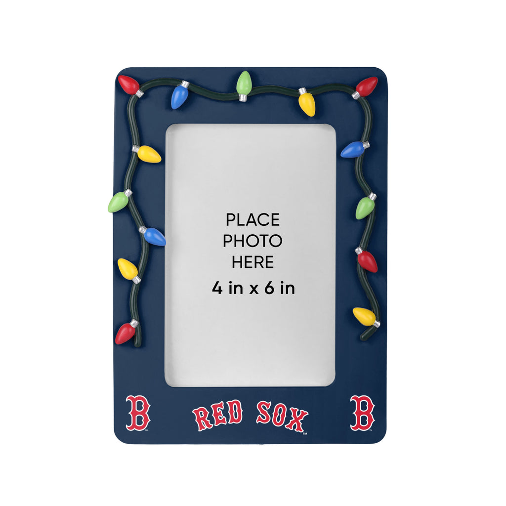 Boston Red Sox Picture Frame with Holiday Lights