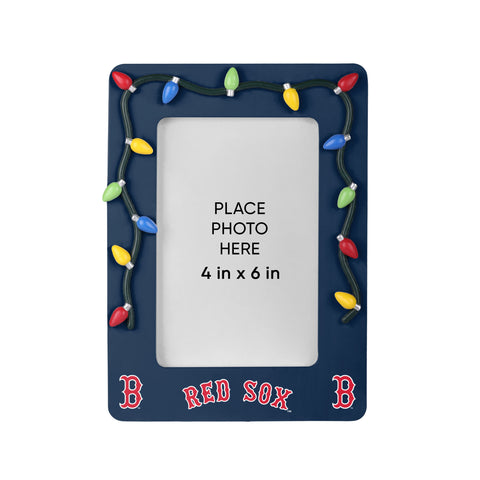 Boston Red Sox Picture Frame with Holiday Lights