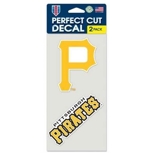Pittsburgh Pirates Decal 4x4 Perfect Cut Set of 2 - Special Order