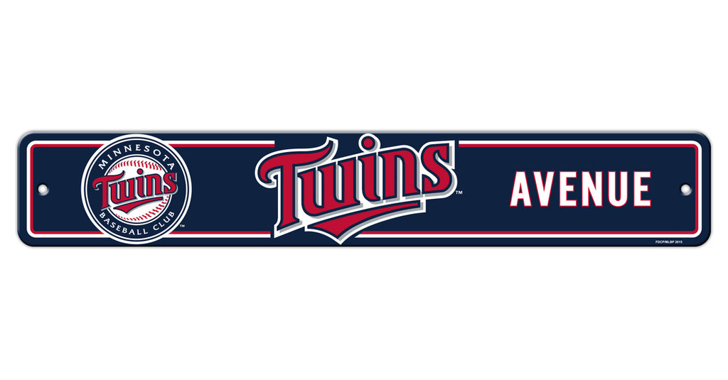 Minnesota Twins Sign 4x24 Plastic Street Style Alternate CO