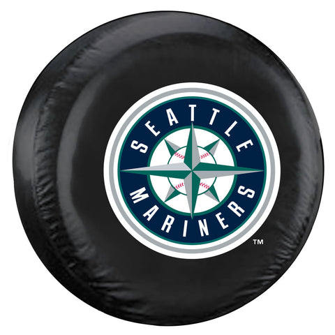 Seattle Mariners Tire Cover Large Size Black Alternate Logo CO