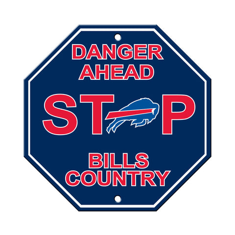 Buffalo Bills Sign 12x12 Plastic Stop Style