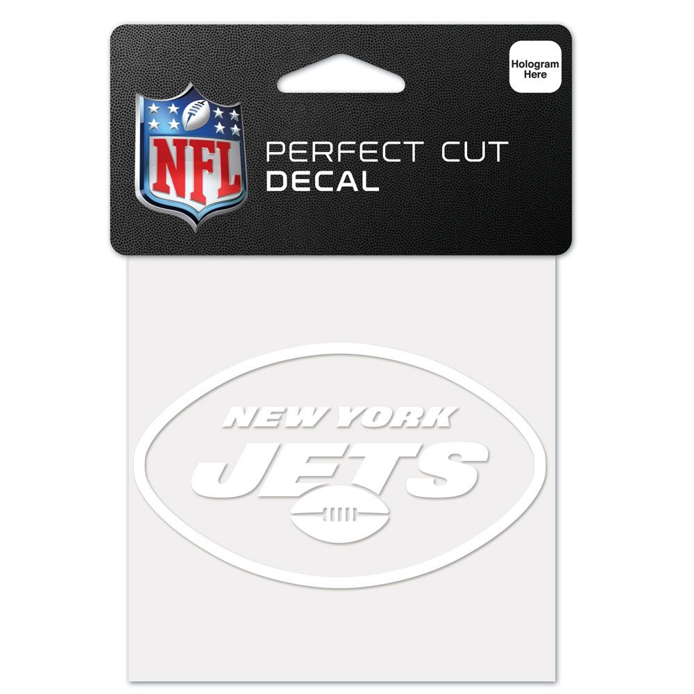New York Jets Decal 4x4 Perfect Cut White - Special Order