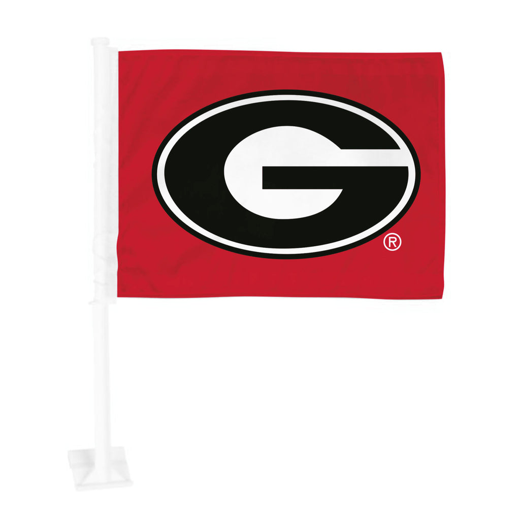 Georgia Bulldogs Flag Car Primary Logo