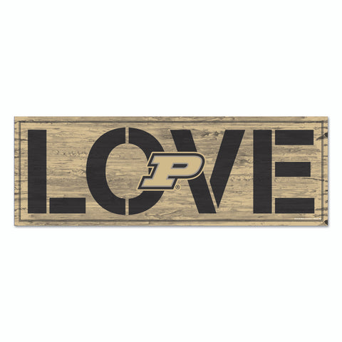 Purdue Boilermakers Sign 8x23 Wood Love