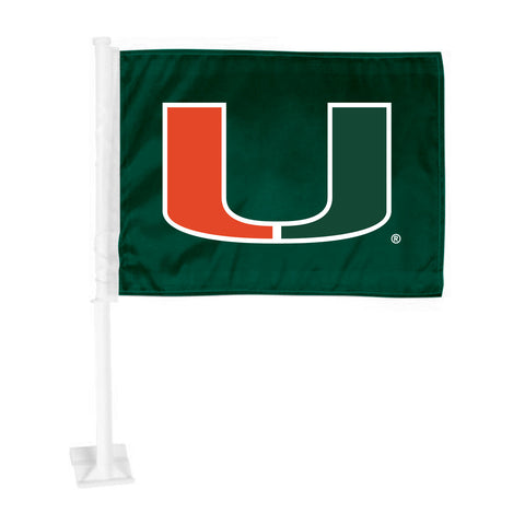 Miami Hurricanes Flag Car Primary Logo