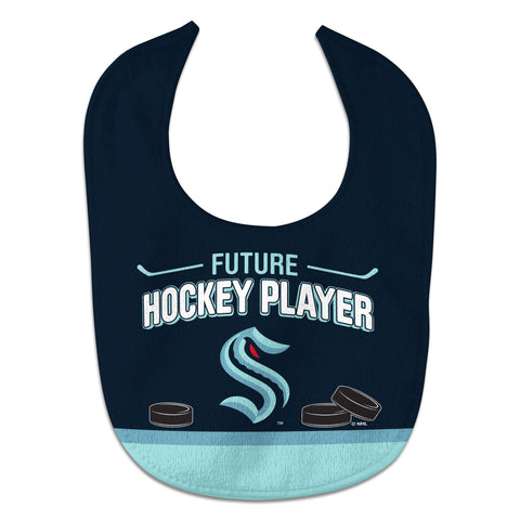 Seattle Kraken Baby Bib All Pro Style Future Hockey Player Design