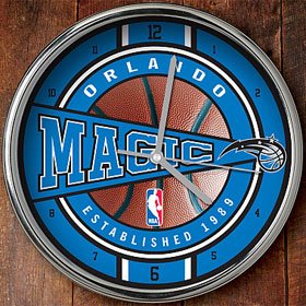 Orlando Magic Wall Clock Chrome