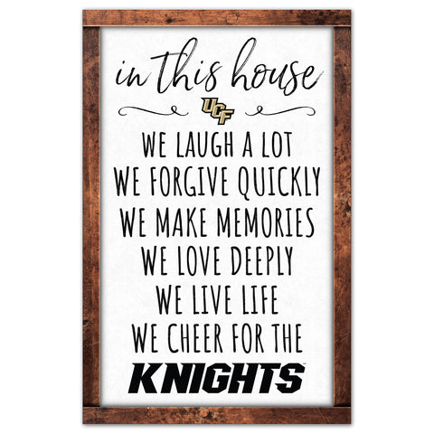 Central Florida Knights Sign 11x17 Wood In This House