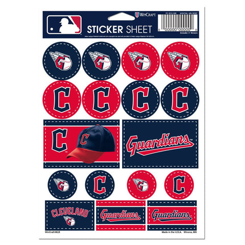 Cleveland Guardians Decal Sheet 5x7 Vinyl