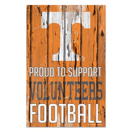 Tennessee Volunteers Sign 11x17 Wood Proud to Support Design