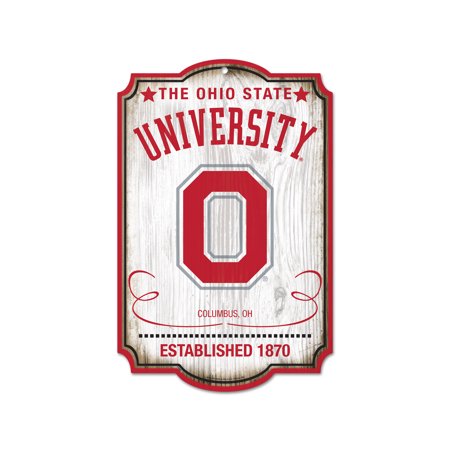 Ohio State Buckeyes Sign 11x17 Wood Retro