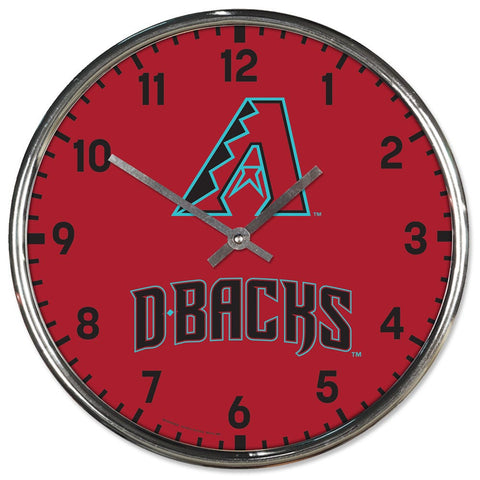 Arizona Diamondbacks Clock Round Wall Style Chrome
