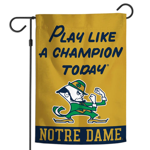 Notre Dame Fighting Irish Flag 12x18 Garden Style 2 Sided PLACT