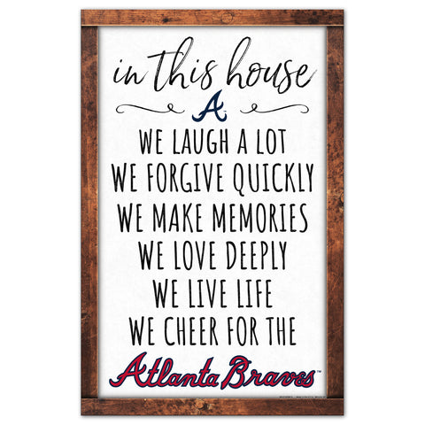 Atlanta Braves Sign 11x17 Wood In This House