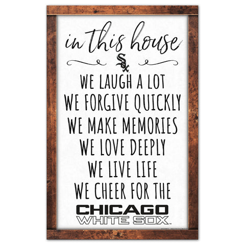 Chicago White Sox Sign 11x17 Wood In This House