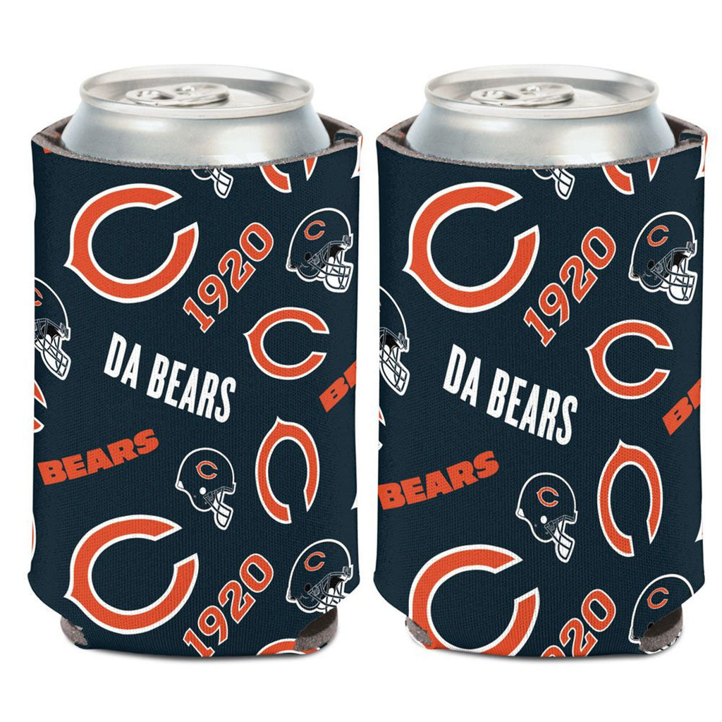 Chicago Bears Can Cooler Scatterprint Design