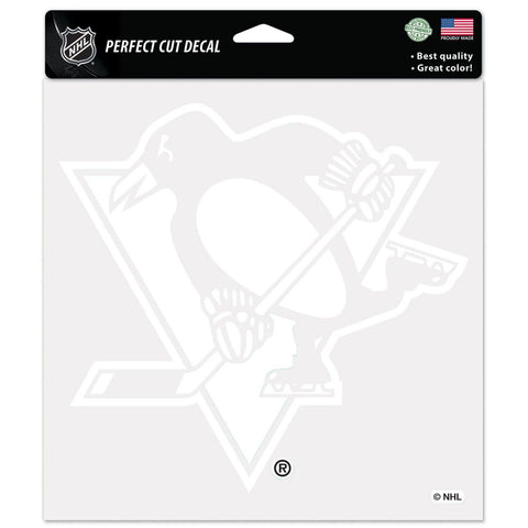 Pittsburgh Penguins Decal 8x8 Die Cut White