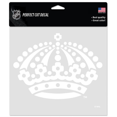 Los Angeles Kings Decal 8x8 Perfect Cut White