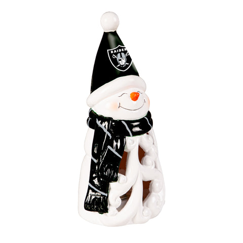Las Vegas Raiders Statue 8 Inch LED Snowman