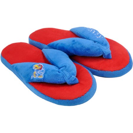 Kansas Jayhawks Slipper - Women Thong Flip Flop - (1 Pair) - L