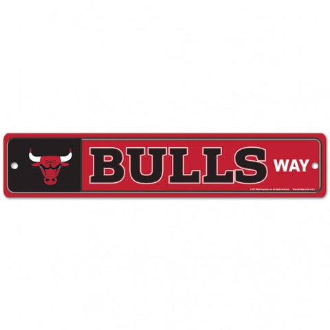 Chicago Bulls Sign 3.75x19 Plastic Street Style - Special Order