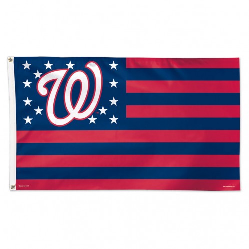 Washington Nationals Flag 3x5 Deluxe Style Stars and Stripes Design - Special Order