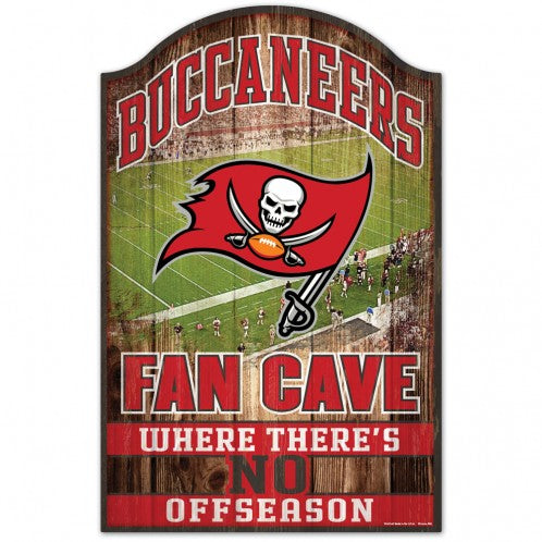 Tampa Bay Buccaneers Sign 11x17 Wood Fan Cave Design - Special Order