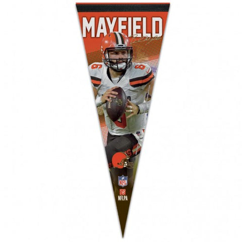 Cleveland Browns Pennant 12x30 Premium Style Baker Mayfield Design