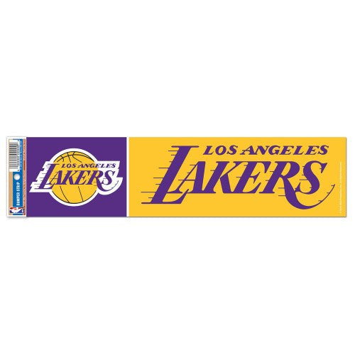 Los Angeles Lakers Decal 3x12 Bumper Strip Style - Special Order