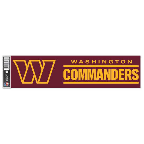 Washington Commanders Decal 3x12 Bumper Strip Style