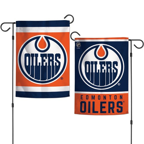 Edmonton Oilers Flag 12x18 Garden Style 2 Sided - Special Order