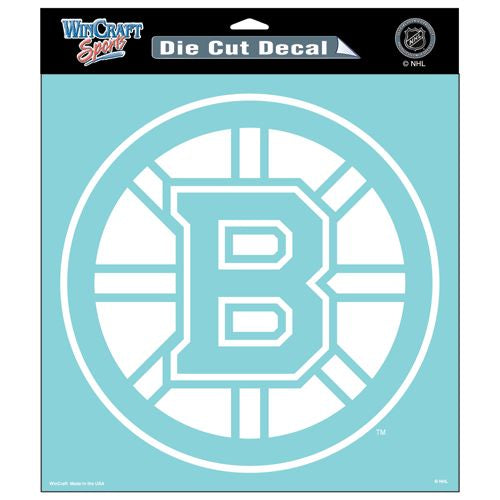 Boston Bruins Decal 8x8 Perfect Cut White - Special Order