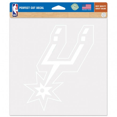 San Antonio Spurs Decal 8x8 Perfect Cut White - Special Order