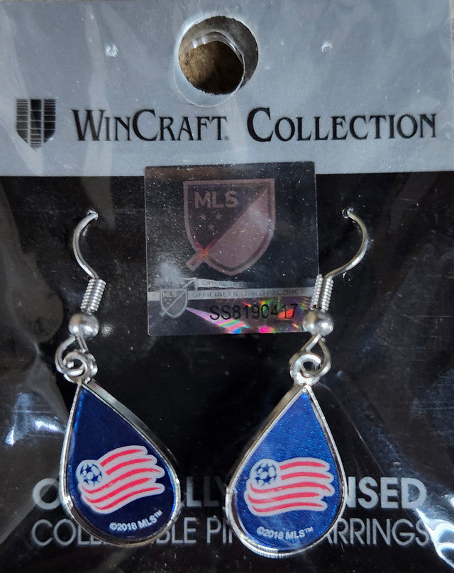 New England Revolution Earrings Tear Drop Style - Special Order