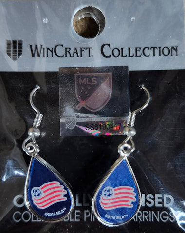New England Revolution Earrings Tear Drop Style - Special Order