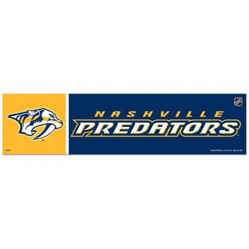 Nashville Predators Decal 3x12 Bumper Strip Style - Special Order