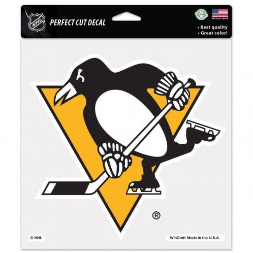 Pittsburgh Penguins Decal 8x8 Perfect Cut Color - Special Order