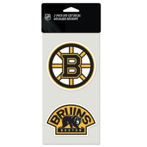 Boston Bruins Set of 2 Die Cut Decals - Special Order