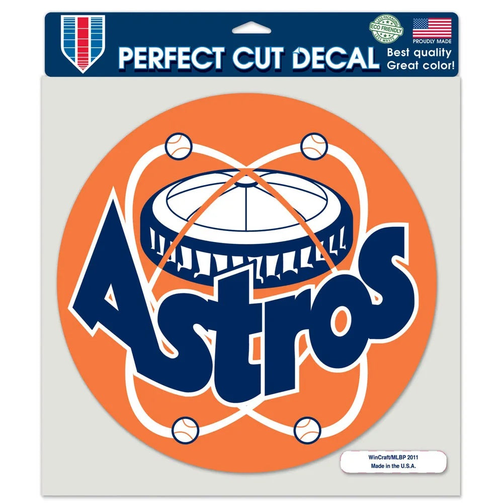 Houston Astros Decal 8x8 Perfect Cut Color Cooperstown Design - Special Order